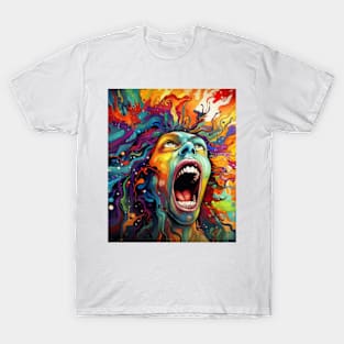 Psychedelic Colorful Man digital art T-Shirt